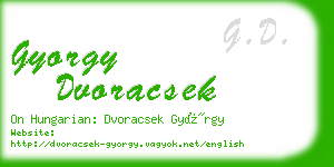 gyorgy dvoracsek business card